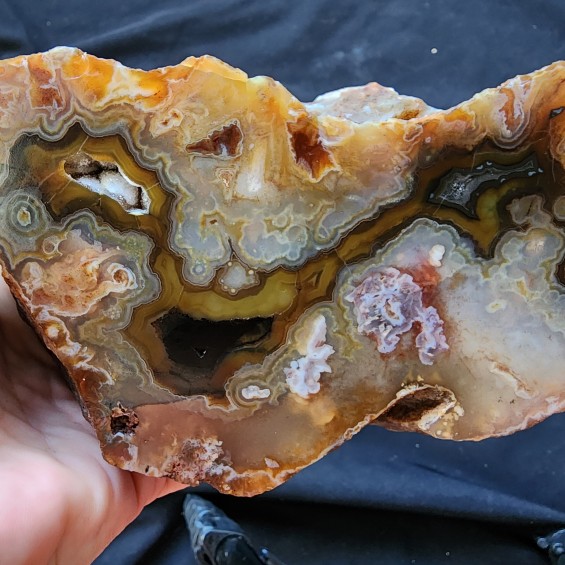 Collectible Agate Slice, Lapidary Rough Agate Rough Cut Agate