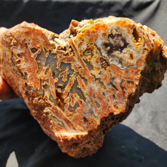 Large Crystallized Tube Agate, Stick Agate Rough, Decorative Rock