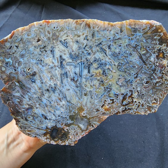 5 lbs (2.26 kg) Blue Agate Slab 石英岩, Raw Agate, Agate Rough Lapidary Materials
