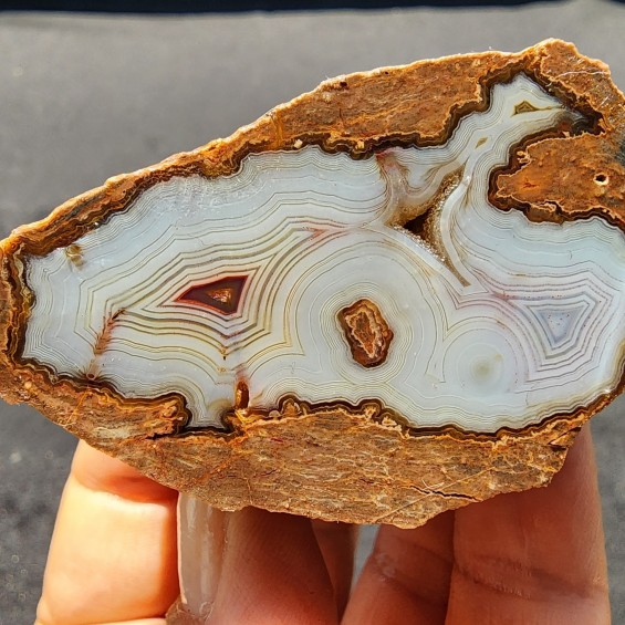Banded Agate Pair, Collectible Agate Stone, Agate for Polishing