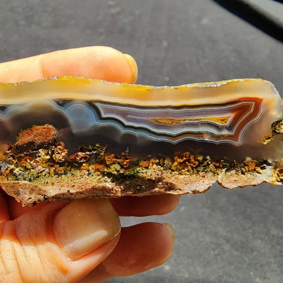 Banded Agate Pair, Moss Agate, Collectible Rock